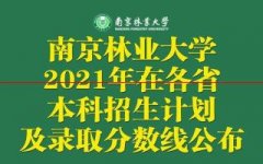 最新！南京林业大学2021年